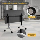 Folding Conference Table with Wheels,2 Pack Conference Room Tables,Mobile Meeting Training Table for Office