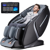 BOSSCARE 4D Massage Chair Full Body Zero Gravity Shiatsu Messager Chair-SL Track AI APP Body Scanning Heating Back Foot Recliner-Massaging Chairs for Office Home