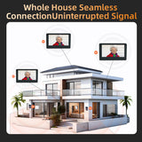 ANJIELO SMART Wireless Video Doorbell,Doorbell Camera Wireless,7''Touch Screen,WiFi Doorbell Intercom System,Motion Detection,Wireless Video intercom,2 Way Audio,Night Vision (2 doorbell +2 Monitor)