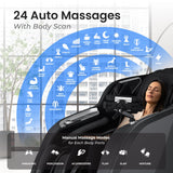 Osaki Vibe 4D l 4D Massage Mechanism l Automatic Body Scan l Deep Calf-Kneading l Space-Saving Technology l 3-Stage Zero Gravity l 32-Cell Full Body Air Massage (Brown)