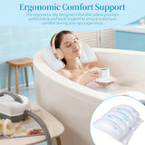Crossing King Bubble Bath Mat Tub Spa Massager - Spa Mat for Smooth Bathtub, Non-Slip Suction Cups, Upgraded Noise-Reducing Machine, 6-Speed Bubbles, Pillow and Remote for Relaxation, 45*17in (Gray)