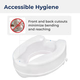 Drive Medical Raised Toilet Seat with Lock, Standard Seat, 4"