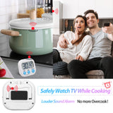 Weewooday 24 Pcs Small Digital Kitchen Timer Magnetic Back and Switch Minute Second Count up Countdown Big LCD Display Loud Alarm for Teacher Cooking Baking (Colorful)