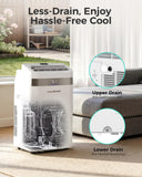 HAUSHOF 14000 BTU Portable Air Conditioners, Portable AC with Cool, Fan, Dry & Sleep Mode, AC Unit Portable with 35°-70° Auto Swing, Remote Control,24H Timer, Window Kit & Exhaust Hose Sleeve Included