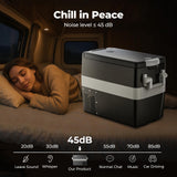 BougeRV 12V Refrigerator Fridge Freezer Portable Car Fridge 42 Quart Electric Cooler 12V/24V DC 110~240V AC for RV Camper