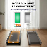 Vitalwalk Walking Pad Treadmill with Incline, Full Deck 15% Auto Incline, Portable Under Desk Treadmills for Home Office, 350LBS, 3.0HP Brushless, 4-Way Move & Vertical Storage, Ambient Light, 40"x16"