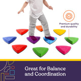Special Supplies 10 Stepping Stones for Kids Indoor and Outdoor Balance Blocks Promote Coordination, Balance Strength Child Safe Rubber, Non-Slip Edging