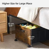 Under Bed Storage with Wheels, Bigger Size, Wooden Under Bed Storage Containers, Under Bed Shoe Organizer FOUCSSOMEI