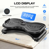 Silent Waist Twist Machine, Anti-Slip Twister Exercise Board with Stable Base, Waist Twisting Disc for Safe Ab Workout and Foot Massage, Black