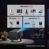 【Native 1080P & 800ANSI High Brightness】 Portable Projector with WiFi and Bluetooth,Smart Projector With AI Visual Calibration,230° Rotation,4K Projector Supports HDMI/USB/AUDIO
