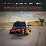 Hitch Mount Cargo Carrier Rack Basket 60"*25"*6"+Waterproof Bag 25 Cu.Ft.
