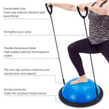 Exercise Balls Half Balance Ball Trainer w/Non-Slip Base (1600Lbs), 2 Exercise Bands, Pump & Extra Ball, Stability Trainer for Core, Yoga, Strength, Home Gym, Physical Therapy