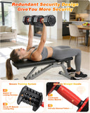 XDDIAS Adjustable Dumbbell Set of 2, 25/55/80LB Dumbbell Set-Fast Adjust Weights Set, 5/10/16 in 1 Free Weights Dumbbells Set with Anti-Slip Metal Handle, Compact Size (25LB-Pair-10Gears-RED)