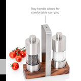 AdHoc Menage Classic Salt and Pepper Mill Gift Set - Salt & Pepper Seasoning Mill - Manual Mill Set with Ceramic Mechanism