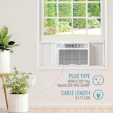 Keystone 23,200 BTU Window Air Conditioner with 16,000 BTU Supplemental Heat and Dehumidifier, 230V, Window AC for Large Rooms up to 1,500 Sq.Ft. with Smart Remote Control