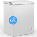 Cowsar 5.0 Cu.Ft Deep Freezer with 3 Basket, Quiet Chest Freezer Adjustable 7 Thermostat for Apartment/Garage/Basement/Dorm/Home,White