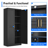 Polup Pantry Cabinet, 71" Tall Metal Storage Cabinet with Doors and Shelves