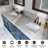 18W" x 13D" Undermount Bathroom Sink, Los Flexi Compact Rectangular 18 Inch Ceramic Undermount Lavatory Sinks for Small Bathrooms, White Undercounter Vanity Sinks with Overflow