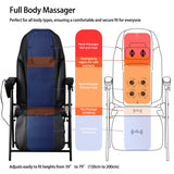 Ezencon Foldable Electric Massage Chair with Heat, Shiatsu, Kneading, Vibration, Full Body Relaxation, Adjustable Backrest & Neck Height,for Dad Mom Women Men