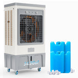 Bonnlo 9000 CFM Commercial Swamp Cooler, 3-In-1 Portable Evaporative Air Cooler, Cooling Fan with 34.3 Gal Water Tank, 3 Speeds, 4 Ice Packs for Outdoor Use