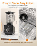 Professional High Power Blender, 3.5HP Motor 30000 RPM, Heavy Duty Countertop Blender for Frozen Fruit & Ice, Hot Soup & Nut Milk, Smoothie Maker, 56oz Eastman Tritan Jar, 10 Speeds & 6 Presets.