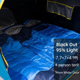 LOYEAHCAMP 4 Person Blackout Camping Tent, Easy Setup Waterproof Family Dome Tent for Camping with Rainfly, Portable Double Layer Large Family Tent for Outdoor Camping&Hiking