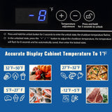 DEMULLER 63L Mini Deep Freezer with Electronic Temperature Control Panel Small Chest Freezers with Two Baskets Black (-12℉ to 50℉) Ideal for Kitchen Dorm Apartment