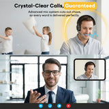XocvDuy Bluetooth Headset, Wireless Headset with Mic for Work, Bluetooth 5.3, Wireless Headphones with AI Noise Cancelling Microphone (Clear Calls & Mic Mute), USB Dongle, for Computer/PC/Laptop/Zoom