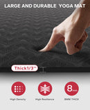 Extra Large Yoga Mat - 72"x48"x8mm (1/3 inch), Non-Slip, Durable, Eco-Friendly, Thick Wide Exercise Mat for Home Workouts, Yoga, Pilates, Stretching, Meditation (Barefoot Exercise)