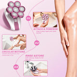 Electric Razors for Women, 7D Shavers for Women with LED Display, Rechargeable Waterproof Electric Shaver, 5-in-1 Multi-Function Body Hair Shaver Grooming Kit for Legs/Face/Armpits/Bikini(Pink)