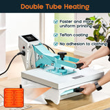 2-in-1 Heat Press, 15x15 Industrial Digital Sublimation Machine for T-Shirts
