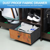 Ponsonbay Golf Bag Storage Organizer for Garage, Premium Wooden 2 Golf Bags Rack with Drawer (Black） Ponsonbay