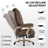 EXCEBET Big and Tall Executive Office Chair with Footrest