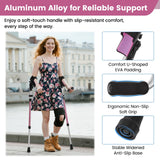 Carehofu Crutches for Adults 3-Angle Adjustable Forearm Crutches Non-Slip Handles with EVA Elbow Support, Ergonomic Forearm Crutches for Leg Injury, Surgery Recovery, Disabled (1 Pair)