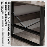 Spacious Gaming Desk with Ample Storage Sturdy Writing Table U Shaped Steel Frame Modern Office Computer Desk (140x60x72cm Wood)