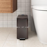 Stainless Steel Small Trash Can with Lid & Step Pedal - 5 Liters/1.3 Gallon