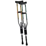 York Nordic - Spring Cushion Crutches Perfect for Sports Injuries and Travel - Heights 4'7" to 6'6" - Adjust Down to 22" for Travel