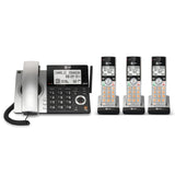 Expandable Corded/Cordless Phone with Smart Call Blocker, Silver/Black with 3 Handsets AT&T