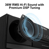 Vintage Bluetooth Stereo System for Home, THINKYA 36W RMS Micro HiFi Systems CD Player Dual 3” Bass with Bluetooth Audio Streaming, FM Radio, USB Port, Aux-in, Remote Control(NO Clock & Alarm)