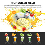 1300W KOIOS Centrifugal Juicer Machines, Juice Extractor with Extra Large 3inch Feed Chute, Full Copper Motor, Titanium-Plated Filter, High Juice Yield, 3 Speeds Mode, Brush included, Non-BPA, Blue