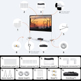 Portable Projector Screen with Stand Outdoor: Camping Projection Screen 80 inch 4K Movie Screen AODIOU