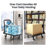 Foldable Push Cart Dolly | 660 lbs.Capacity Moving Platform Hand Truck | Foldable for Easy Storage