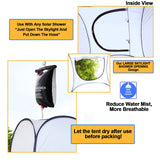Leader Accessories Pop Up Shower Tent Dressing Changing Room Privacy Portable Camping Shelters 4' x 4' x 78" H Extra-Large Space - Grey