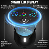 Portable Shower for Camping, 8000mAh Rechargeable Portable Camping Shower Pump with 6.6 Gallons Foldable Bucket, 5 Speed & LED Display,Rinse Kit Portable Outdoor Camping Travel Shower Head-Black