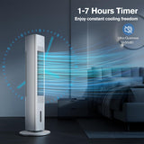 Portable Air Conditioners, 35’’ Cooling Tower Fan w/Remote, 7H Smart Timer & 70° Swing, 1.2L Water Tank FLOWBREEZE