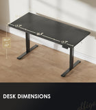 OffiGo 71 Inch Executive Electric Standing Desk Height Adjustable, Black