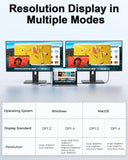 USB C Laptop Docking Station Dual HDMI Monitor 10in1 Dongle Type-C Hub Dock
