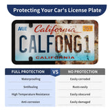 CPProDilig License Plate Covers & Frames, 2 Pack Grey Car Front and Rear License Plate Protector Holder with Screws & Caps, Unbreakable Car Licence Plate Frame, Universal for Most Standard US Plates