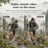 E12 Bone Conduction Headphones with Camera, 1080P Hand-Free POV Camera Earbuds, Smart AI Assistant, IP65 Waterproof, 16 Languages Bluetooth Open-Ear Wireless Sports Povbuds for Running , Cycling, Work