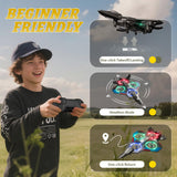 Foam Remote Control Airplanes with 3 Batteries, RC Plane Airplane Toys for Boys Kids Adults Beginners 4-8 8-12 12-16, RC Planes Fighter Jet Helicopter Drones for Kids Adults, 360° Flip Easy to Fly